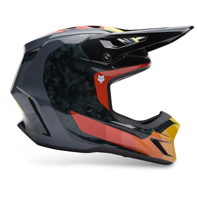 FOX Helm 3 RS Grid Schwarz Orange