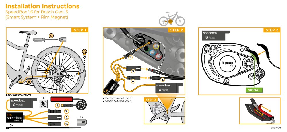SpeedBox 1.6 B.Tuning for Bosch (Smart System Gen.5 + Rim Magnet)