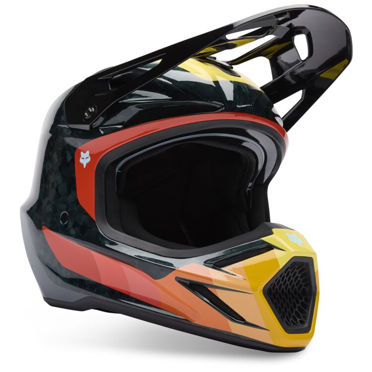 mtb helm schwarz orange FOX Helm 3 RS Grid Schwarz Orange