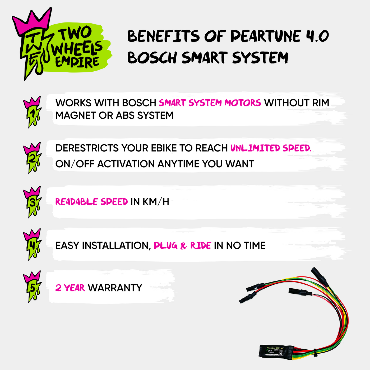 PearTune MSO for Bosch Smart System e-Bike e-MTB Tuning kit