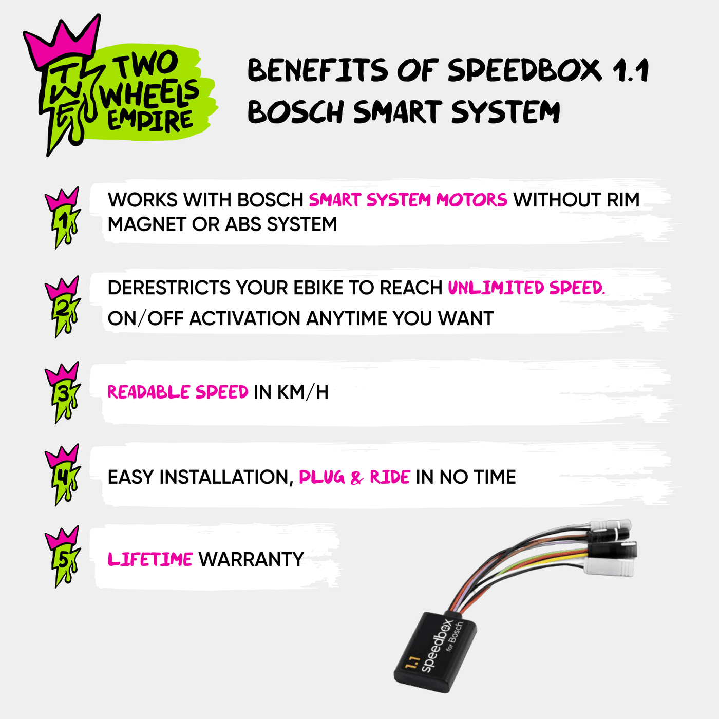 SpeedBox 1.1 Per E-Bike Bosch - Tuning Per Velocità Illimitata E Impostazioni Personalizzate - Foto 3