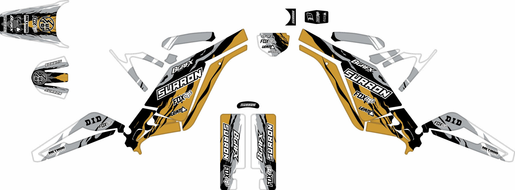 Faf Graphics SURRON FULL GRAPHICS KIT ''SPLITED GREY'' DESIGN – Two Wheels Empire