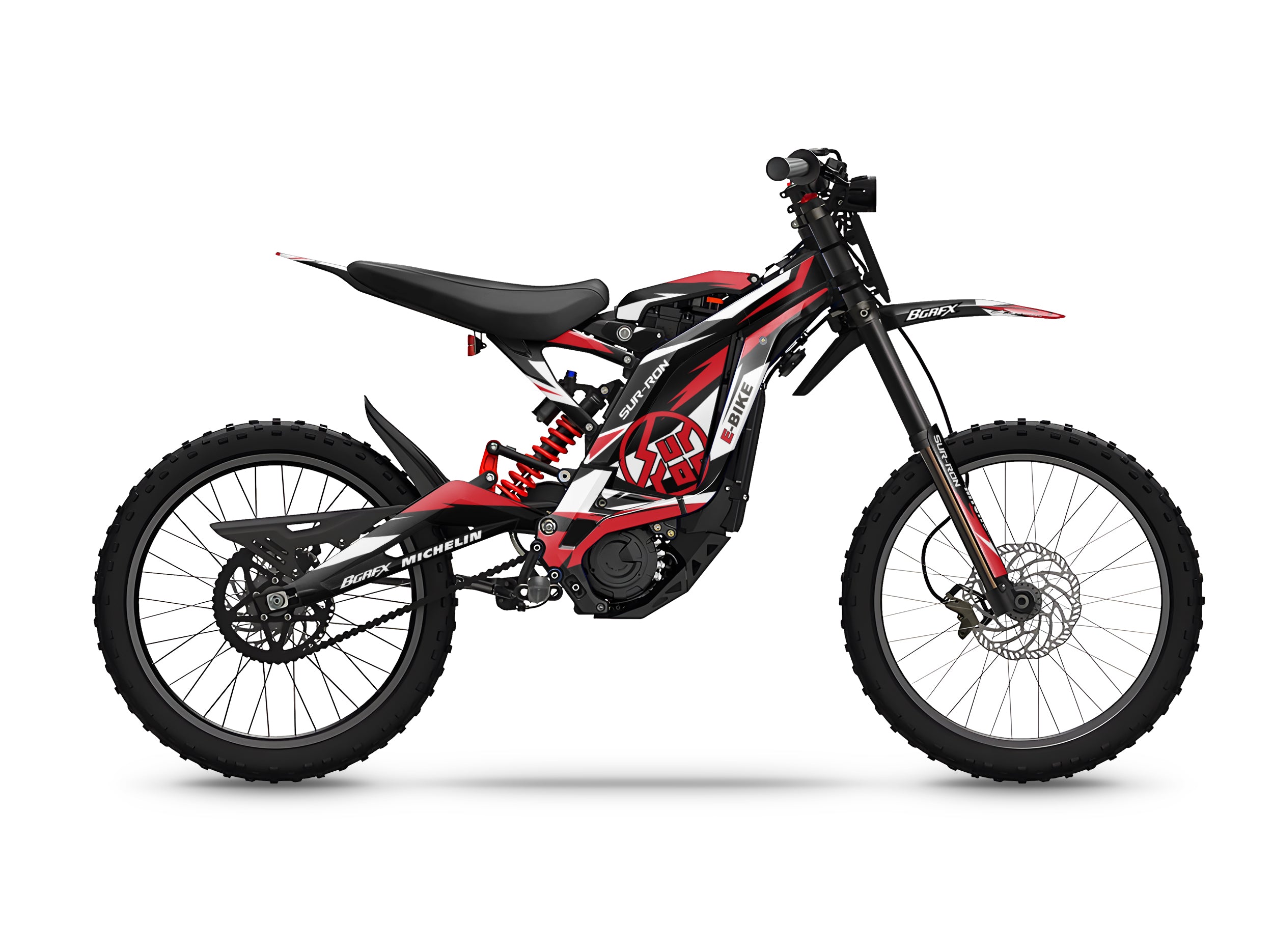 Surron Light Bee Full Graphics Kit Sharped Red – Two Wheels Empire