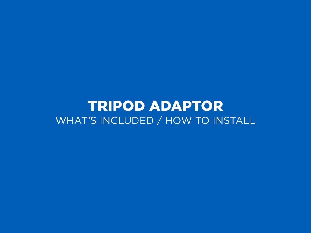 Photography - Tripod Adaptor Mounts Quad Lock 