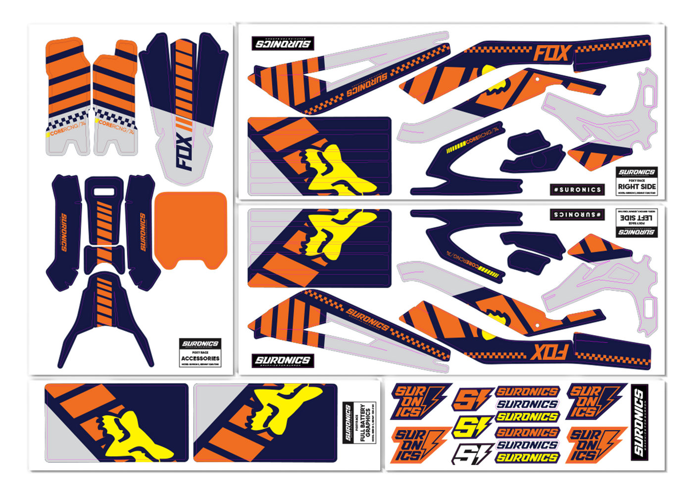 FOXY RACE Graphics Kit for Surron X