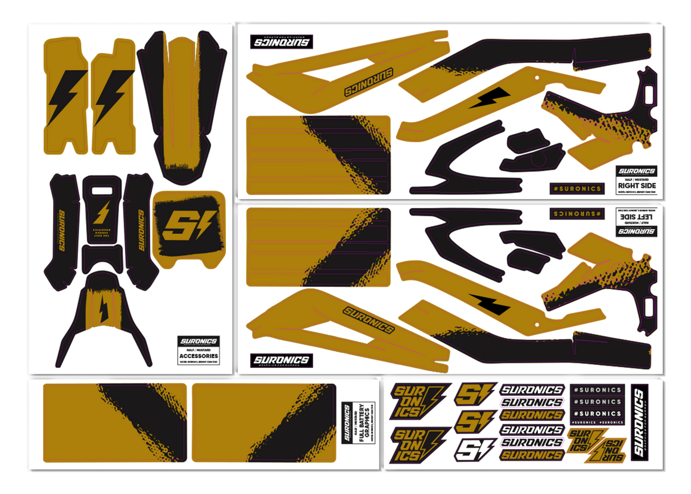 HALF MUSTARD Graphics Kit for Surron X