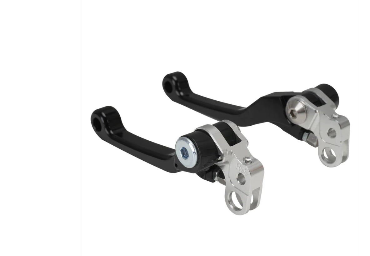 Adjustable Brake Levers for the Surron - 2Pcs - Black/Silver